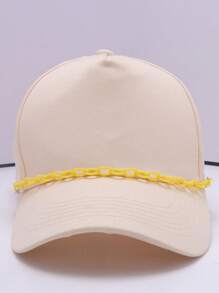 New Arrival Spring/Summer Fashion Multi-Dopamine Chain Decor Snapback Hat Accessory, Versatile Hat Chain