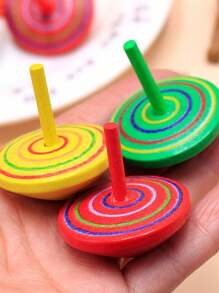 1/6/10/20 Pcs Wooden Table Top Spinning Tops, Wooden Toys, Mini Gifts, Party Favors, Holiday Presents, Retro Classic Keepsake Soap Gift Set