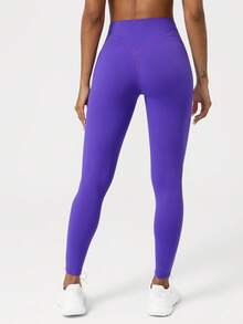Sodalemon Women'S Seamless Yoga Pants, Fitness Exercise Butt Lifting Sport Leggings Tights - Purple - View 5
