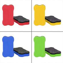 5pcs Magnetic Whiteboard Drywipe Eraser Duster Rubber Marker Cleaner UK - Red - View 5