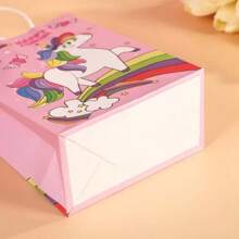 15pcs/Unicorn Rainbow Pony Cartoon Packaging Bag Cartoon Kraft Paper Cute Handheld Gift Bag
