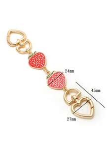 Strawberry Heart Bag Strap Extension Chain, Replacement Underarm Bag Chain, Metal Shoulder Strap Extension Accessory