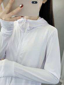 夏季运动女超薄防晒外套长袖防紫外线皮肤衣透气户外运动风衣