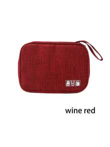 Travel Organizer Pouch With 8 Elastic Bands, Can Hold Data Cables, Earphones, USB Drives, Memory Cards And Other Electronic Accessories, Mesh Pockets For Chargers And Other Electronics Back To School