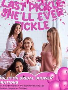 1Set,DIY String Funny Bachelor Party Banner Naughty Bachelor Party Decoration Glitter Bridal Shower Sign For Wedding Party Favor Supplies Gift Ideas (Glitter Rose Red) (Glitter Black) (Glitter Champagne Gold) - Multicolor - View 7