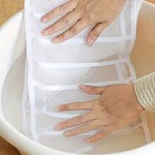 1件/3件/5件可折叠内衣收纳盒，衣柜整理盒，带分隔板，适用于胸罩、袜子、内衣，抽屉式收纳盒 - 白色 - 查看 8