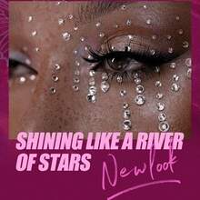 3Pcs/Set Face Sticker Eye Makeup Eyeliner Face Diamond Gem Sticker 3D Colorful Rhinestone Tattoo Eyeshadow Stickers Fo Festival Nail Body Makeup Bling Jewel DIY Decor - Multicolor - View 4