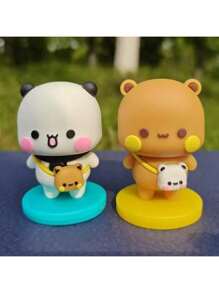 Kawaii Bubu Dudu Panda Bear Doll Cartoon Anime Figure Small Gift Miniatures Animal Toy Home Decoration Birthday Gift Valentine's Day Gift