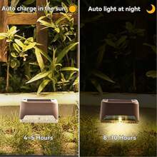 4pcs/8pcs/12pcs/16PC Solar Outdoor Step Lights, Solar Fence Lights, Outdoor Patio Lights, Solar Deck Lights, Solar In-Ground Lights, Solar Fence And Stair Lighting, Suitable For Fences, Steps, Courtyards, Decks, Backyards, And Paths.