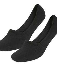 Meia Feminina Sapatilha Invisível 34/38 Fio de Silicone Anti Deslizante - Preto - Visão 3