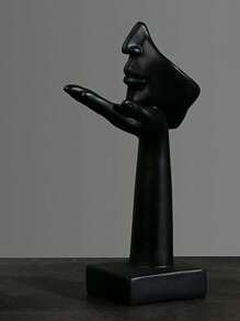 1 Stück nordischer Stil abstraktes menschliches Gesichtsmaske Skulptur, Harzornament Kunsthandwerk geeignet als Fotorequisite, Kunstdekoration, Café, Innen-/Außendekoration, Büroeingang