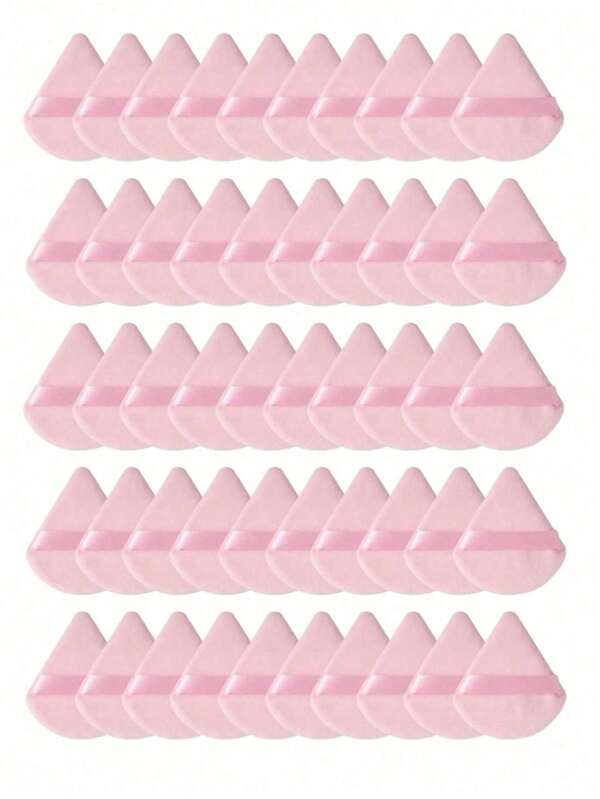 50/20/10 szt. aksamitnych trójkątnych gąbek do makijażu, narzędzia do makijażu twarzy, wielokrotnego użytku gąbki do makijażu, puszek do pudru, do stosowania na sucho i mokro, do podkładu, kremu, podkładu BB, makijażu, tanio, do wystroju pokoju, toaletki, podróży, sypialni, akcesoriów do makijażu, puszek, blender do makijażu, puszek do pudru, gąbka do makijażu