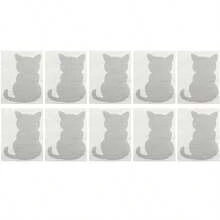 5/10pcs Door Window Screen Repair Patch Set, Sliding Pet Mesh Screen Door Repair Patches, Strong Adhesive Screen Repair Stickers For Repair Holes Tearing(Cat Bird Pattern)