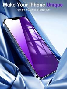 6in1 [3pcs Anti-Blue Light Privacy Tempered Glass + 3pcs Purple Metal Lens] Compatible With IPhone 16e/16 Pro Max/16/15/14/13/12/11/Mini/Plus/15 Pro Max Anti-Blue Light Privacy Screen Protector + Camera Len Protective,Dynamic Island Compatible 9H Hardness HD Gift For Birthday, Family, Friends Anti-Spy, Phone Screen Protector, Phone Accessories - Clear - View 5
