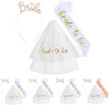 3Pcs/Set Rhinestone Bride Headband, Bride To Be Headpiece,Bride Crown Tiara Hair Band For Wedding, Bachelorette Parties, Bridal Shower - Multicolor - View 2