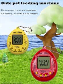 168 合 1 虚拟宠物游戏机，复古掌上游戏机，钥匙扣装饰，适合青少年、大学生、上班族的礼物（含电池）