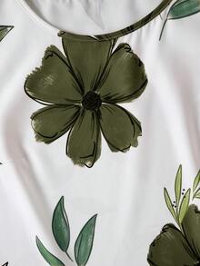 Oulis 两件套印花套装，春夏款，情人节，优雅女士，夏季度假装，婚礼及活动，外出装，女士度假装，女士沙滩装，春假装 - 彩色 - 查看 4