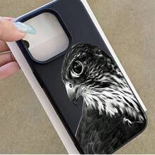 Ferocious Animal TPU Material 1pc Black Eagle Pattern Phone Case Compatible With Apple/ Phones Birthday Gift - Black - View 2