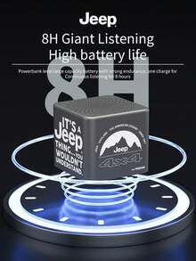 Jeep JP SC008 Mini Alto-falantes Portátil Sem Fio para Exteriores, Reprodutor de Música HiFi Estéreo, Subwoofer IPX5 à Prova D'água