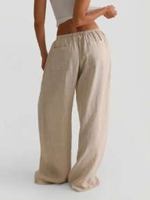Casual Comfortable Versatile Linen Breathable Loose Wide-Leg Pants For Vacation