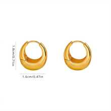 Pendientes elegantes tipo aro grueso de estilo sencillo y elegante, aptos para uso diario o en fiestas (sin caja)