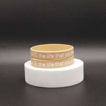 Set de 12 pulseras de silicona con citas motivacionales positivas, pulseras inspiradoras adecuadas para uso diario y como regalo