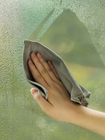 Ultra Fine Microfiber Glass Cleaning Cloth, Streak-Free For Wiping Glass, Mirrors, And Cups
