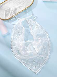 1 件白色花卉蕾丝钩针编织女式头带，复古风格三角形发巾头巾，适合旅行和拍照，发饰，头巾头带，发带秋冬发带，适合度假装女士