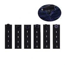 2-Pack Black Adjustable Elastic Waist Extender For Pants - Comfortable Fit, Suitable For Pregnancy, Large Sizes, And Casual Wear - Durable Plastic Buckle With Textured Grip For Secure Fit, Maternity Clothing Auxiliary Tool|Comfortable Fit Solution|Secure Fastening