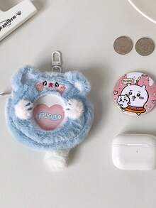 Cartoon Animal Plush Inlay Card Holder, Otaku 2nd Generation Accessories Badge Storage Display Hanging Decoration Bag - Multicolor - View 9