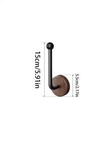 1pc Walnut Wooden Wall Mounted Hook Without Drilling, Fashion Style, Strong Adhesive, Easy Install,Rustic Decorative Hooks For Hanging Coats, Towels, Keys, Bags,For Entryway, Bathroom, Door - Heavy Duty Wooden Hooks,Over-The-Door Hanger Hook,Home Storage Hooks, Kitchen Storage Hooks, Bathroom Storage Hooks