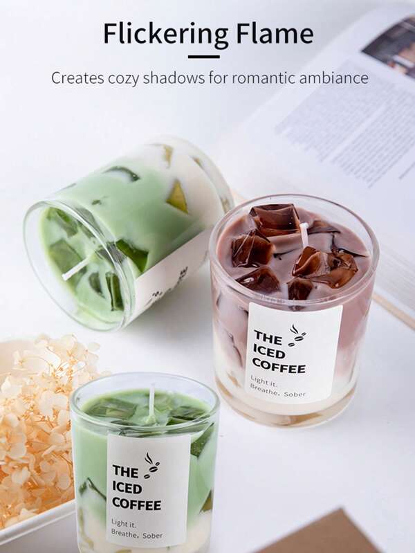A 1pc Matcha Coffee Scented Candle Cup, Made Of Soy Wax, Suitable For Home Decoration. It's A Perfect Gift For Your Mother And A Perfect Present For Both Ladies And Gentlemen! Suitable For Any Occasion: Christmas, Birthdays, Mother's Day, Father's Day, Anniversary Gifts, Thanksgiving Day, Valentine's Day