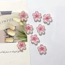 5/8pcs Pink Sakura Refrigerator Magnets, Cute Decorative Magnets For Fridge, Whiteboard, Storage Cabinet, Dishwasher, Kitchen Decor, Home Decor, Birthday Party, Wedding Decoration, Holiday Gift