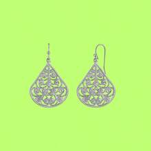 1928 Jewelry Drop & Dangle Earrings (1 Pair) - 1928 Jewelry Silver Vine Filigree Earrings - View 2
