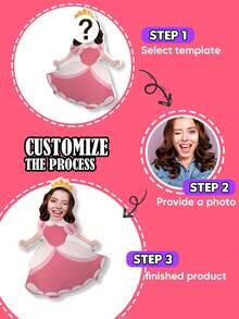 Customized Princess Shaped Pillow - Unique Humanoid Cushion With Personalized Face, Polyester Fiber, Knitted Mixed Color - Ideal Couple Gift, Decorative Pillow,Multi-Functional,Reusable,Ornamental,Exquisite,Stylish,Adorable,Colorful,Cute,Funny,Custom,Personalized,Customized,Unique,Ideal Gifts For Her,Ideal Gifts For Him,For Anniversaries,For Birthdays,Machine Washable, Digital Printing - Upload Pictures to Customize Pillows - View 7