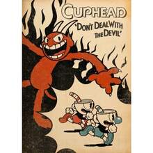 1pc Video Game Cuphead Retro Poster Nhân vật Anime Vintage Poster In Canvas Tranh Treo Tường Nghệ Thuật Nhà Hàng Phòng Khách Trang Trí Nhà Khung Tùy Chọn - Nhiều màu - Xem 37