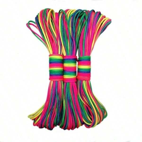 10M Cuerda de 4mm de siete núcleos trenzada, cuerda de nailon DIY para cable de datos, cuerda para exteriores, camping, supervivencia, cordón, cuerda paracaidista, accesorios de tienda de montañismo