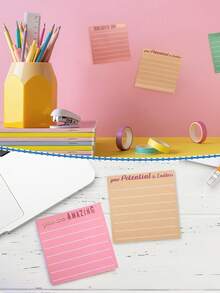 12 piezas Notas adhesivas con frases, regalos positivos y de agradecimiento para maestros, enfermeras, compañeros de trabajo, suministros de oficina, regalo de vuelta a clases - Multicolor - Ver 10