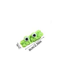 3pcs Cute Cartoon Frog Design Elastic Headbands, Korean Style Non-Slip Makeup Wash Face Hair Band Accessories Back To School