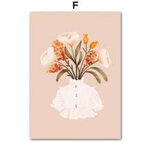 1pc Bohemian Style Fashion Girl With Floral & Leaf Illustration Wall Art Poster, Nordic Style Poster And Print For Living Room Decor, Available With/Without Frame - Multicolor - View 16