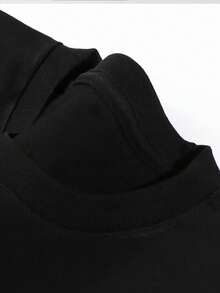 Camiseta de Hombre de Algodón de Manga Corta Estilo Impreso Absorbente de Sudor Cómoda Estilo Casual de Verano Versátil Adecuada para Todos los Tipos de Cuerpo - Negro - Ver 5