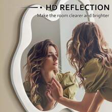 Irregular Mirror Special Shape Makeup Mirror Asymmetric Wall Mirror Shatter-Proof Glass Decorative Mirror Suitable For Desktop Wall-Mounted Wash Basin Mirror