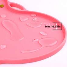 1pc Silicone Pet Food Mat, Cat/Dog Waterproof And Non-Slip Feeding Placemat In Bone Shape, Durable & Easy To Clean, Prevents Spills & Messes, Suitable For Dog And Cat Feeding