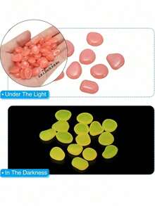100pcs/Pack Glow-In-The-Dark Blue Stones, Suitable For Aquarium, Fish Tank, Vase Decor, Outdoor Garden And Yard Decoration