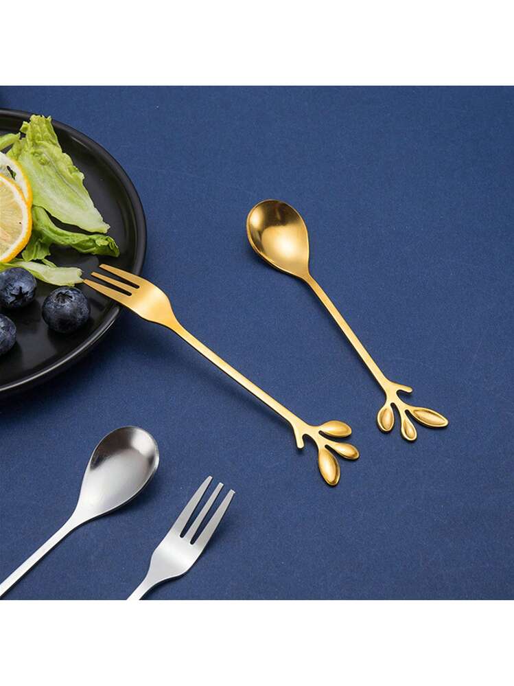 6 Forchette Per Bambini In Acciaio Inox Con Manico In Silicone - Colorate E Antiscivolo Per Frutta, Dessert E Feste - 3