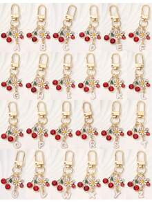 1 件合金 A-Z 字母樱桃雏菊甲虫字母吊坠钥匙扣时尚创意设计生日礼物配饰、母亲节礼物女士、夏季包包挂饰、女士时尚配饰、鲜艳的花朵设计、耐用的金属钥匙扣、美观的礼物创意、新奇钥匙扣 - 金色 - 查看 6