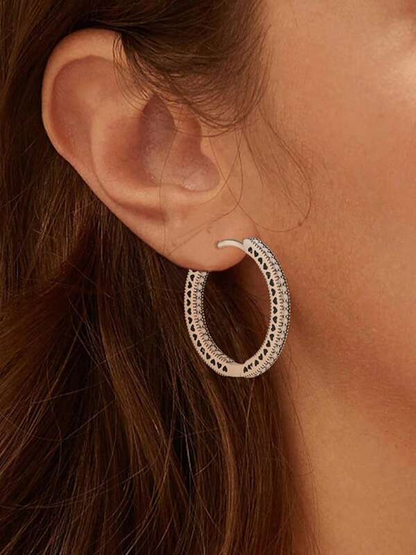 Pendientes clásicos de aro grandes de plata de ley 925 con circonita cúbica para mujeres, para fiesta, boda y compromiso, regalo de joyería