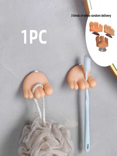 1 Peça Porta-Escova de Dentes, Suporte de Escova de Dentes Engraçado com Ventosa, Estante de Armazenamento Decorativa para Banheiro, Clipe Pequeno