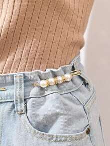 2 件珍珠装饰束腰、腰部塑形和腹带 - 白色 - 查看 3