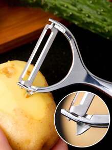 1 pieza/2 piezas Pelador de aleación de zinc, peladores de frutas y verduras, peladores 2 en 1, peladores de manzanas, peladores de papas, peladores de zanahorias, pelado de papas/frutas, peladores en forma de Y y en forma de I de acero inoxidable, pelador, pelador multiusos, herramientas para raspar y descortezar cuchillos